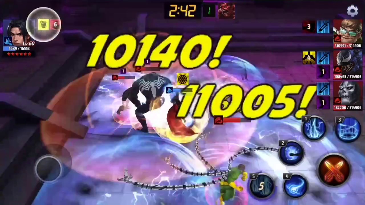 Marvel Future Fight- Wiccan Review | 1K SUB HYPE | Shadowland Floor 2 Solo - Wiccan vs Red Hulk