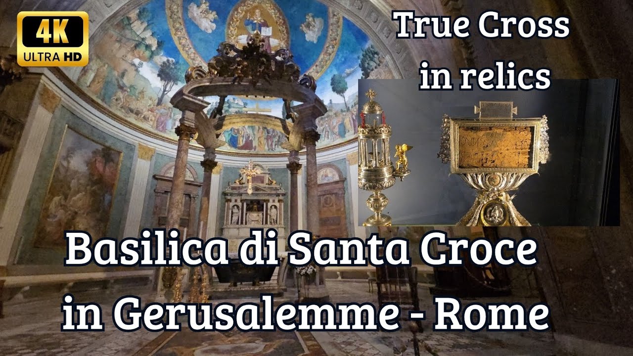 4K Walking Tour | Basilica di Santa Croce in Gerusalemme, Rome | Relics of the True Cross