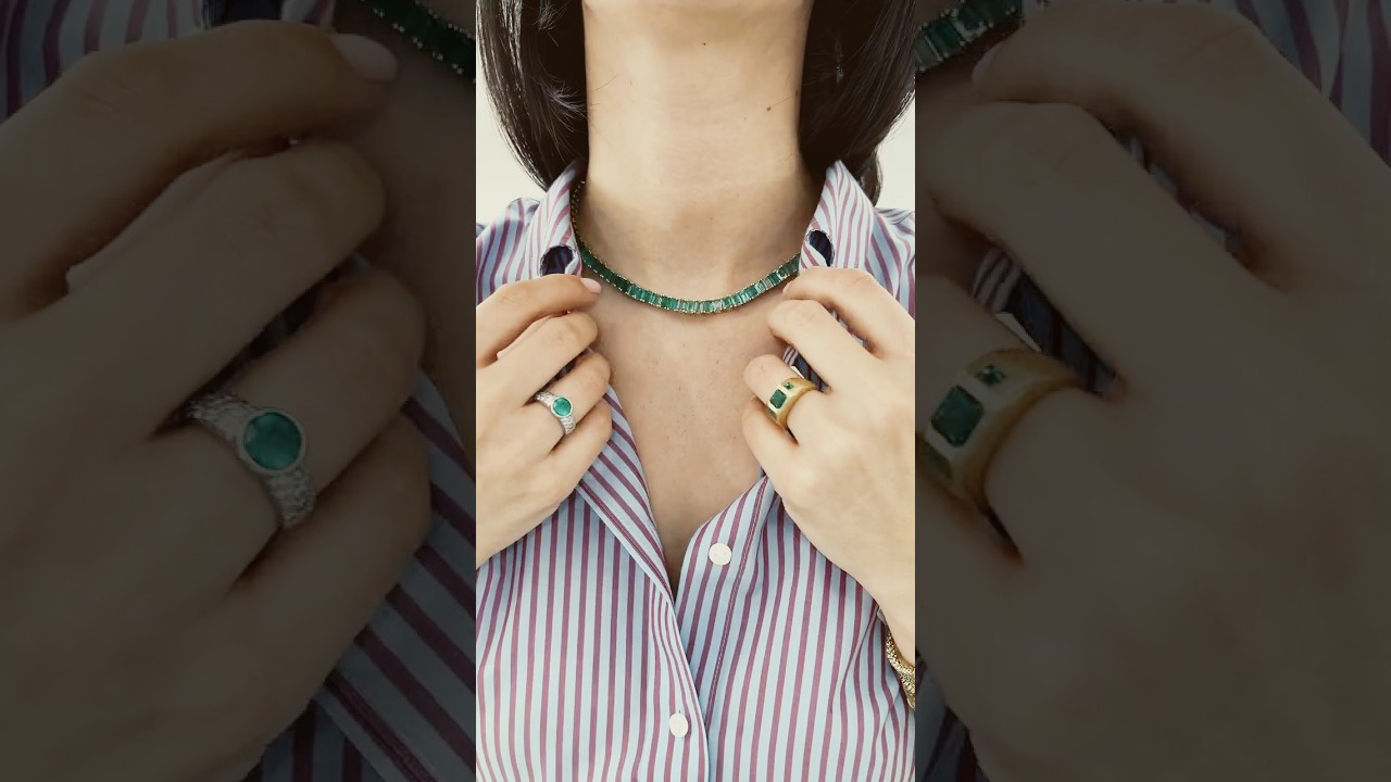 Trending stylish Minimalist& Statement Large & Petite Emerald, Sapphire, Ruby & Diamond Bracelets 💎