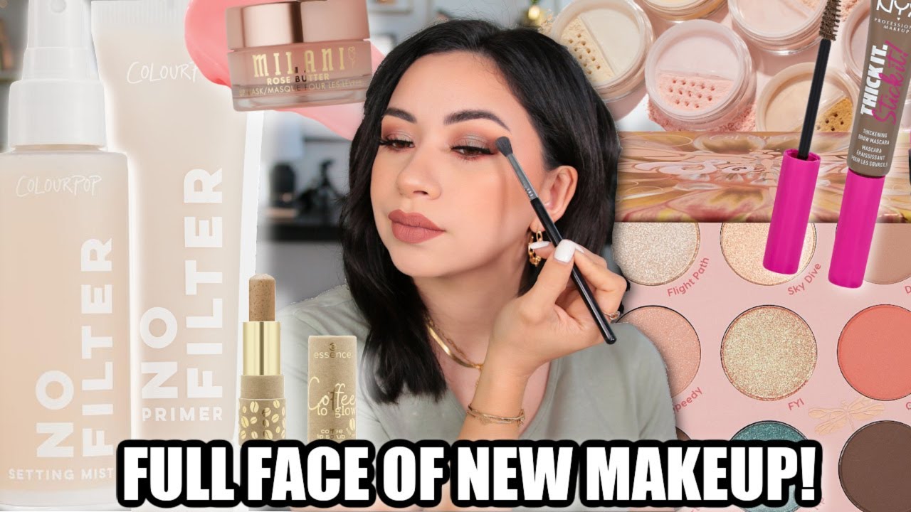 TESTING NEW DRUGSTORE MAKEUP 2022 | COLOURPOP NO FILTER PRIMER , COLOURPOP SO FLY PALETTE