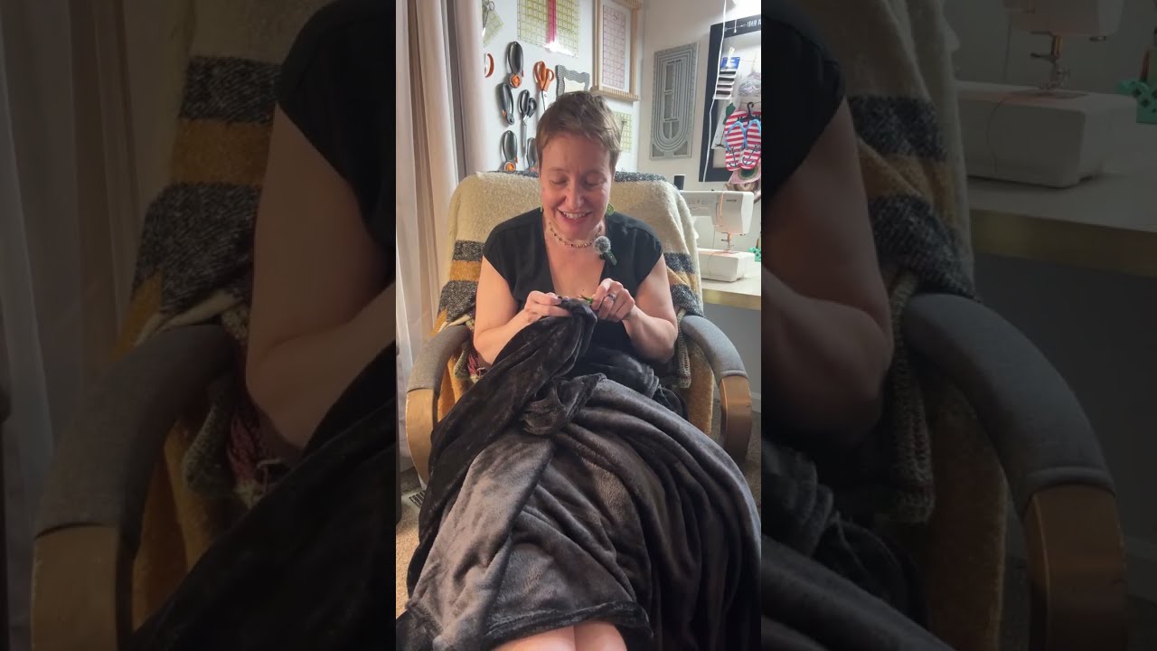Making a Hooded Cape from a WalMart Blankie Fiber Arts Livestream