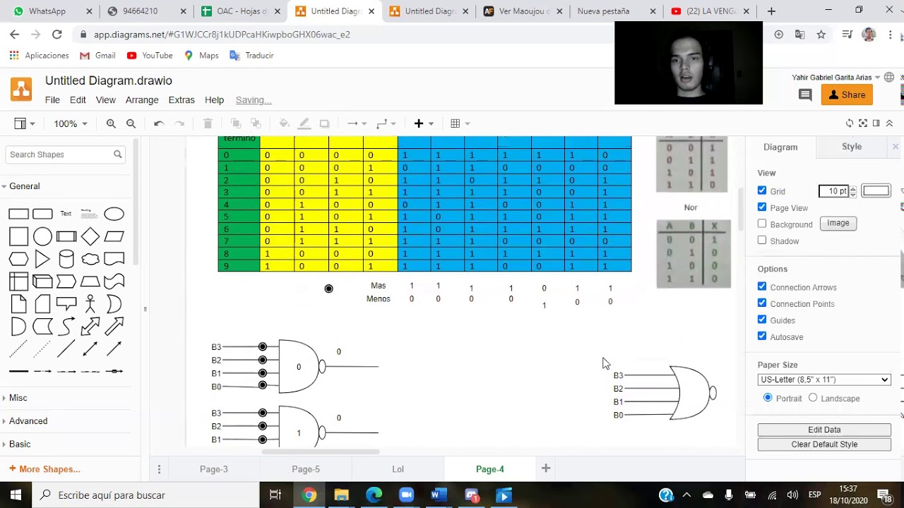 Circuito G con Nand y Nor