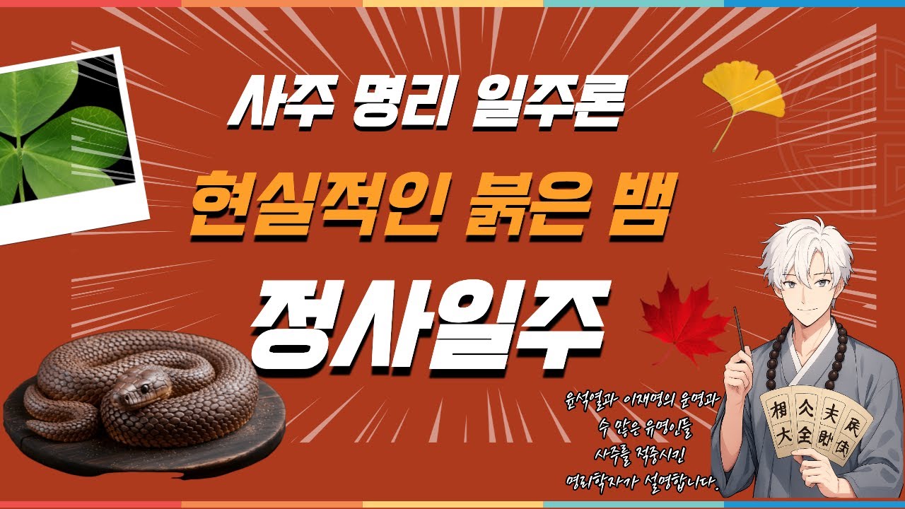 사주 공부에 도움이 될 일주론 정사일주에 대한 전반적인 설명