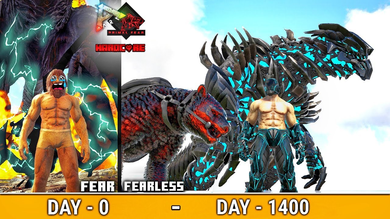 100 Days Survival 🔥😭 : The End Of Hardcore Primal Fear + ARK Eternal : ARK 1400 Days Survival -Hindi