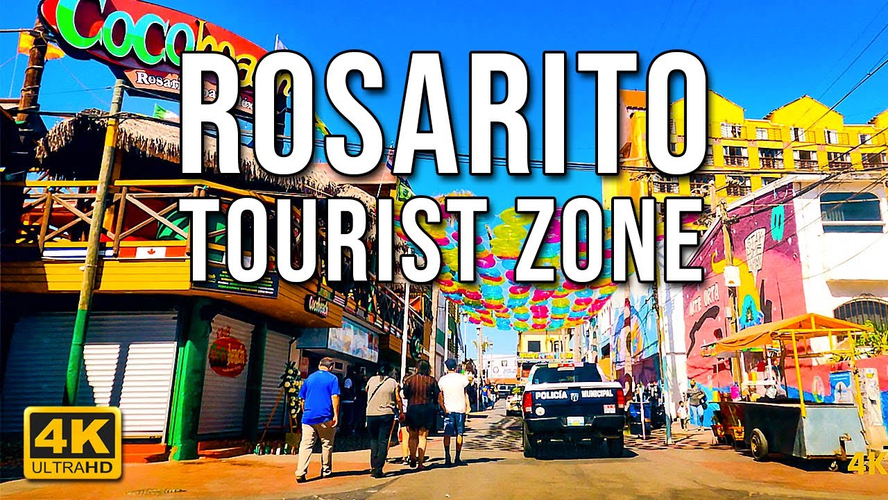 Driving Around Rosarito Tourist Zone | Rosarito Beach | Baja California [4K]