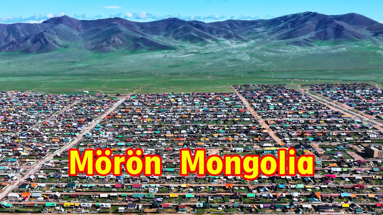 Drone aerial photography of M&ouml;r&ouml;n, Mongolia