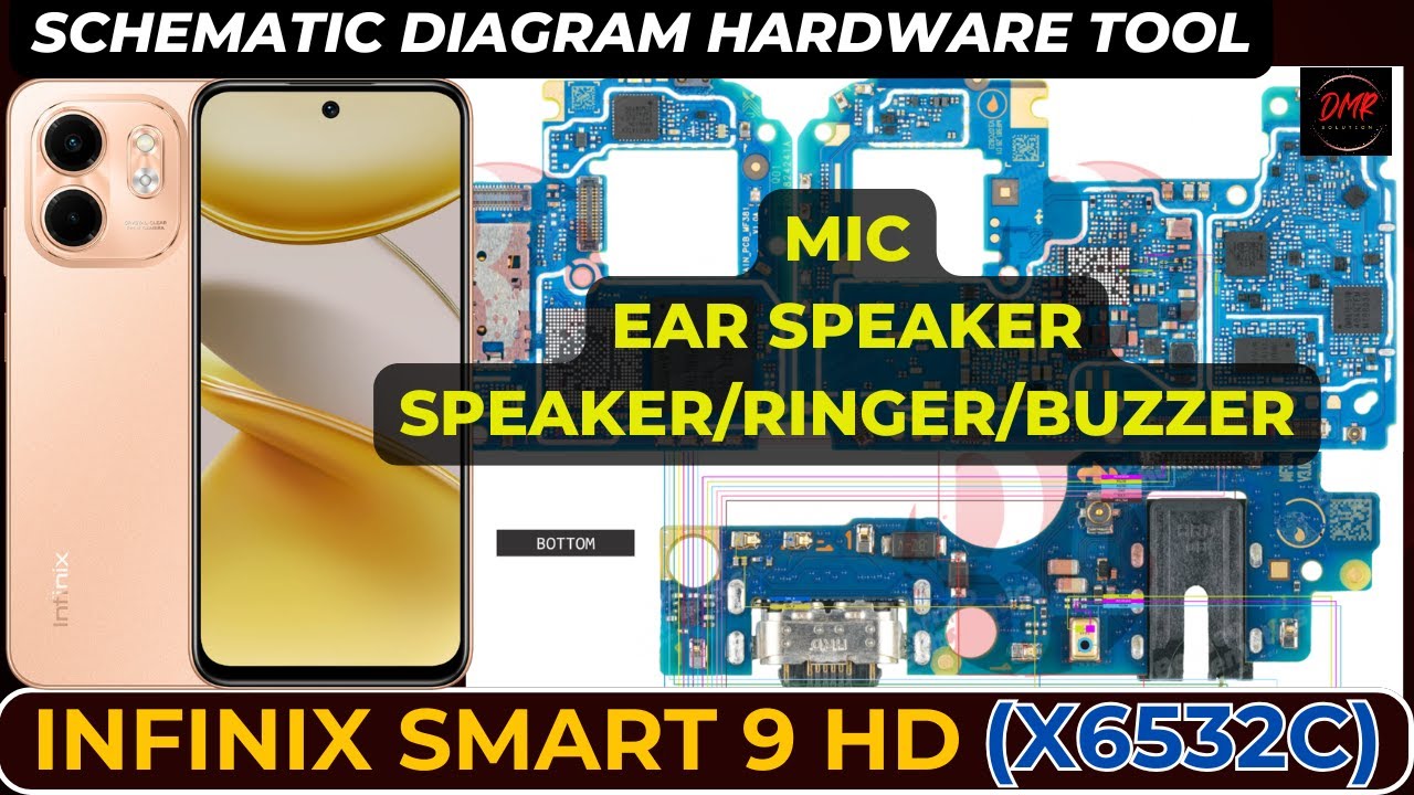 Infinix Smart 9 hd (X6532C) Speaker / Buzzer / Ringer and Mic problem Schematic Diagram | DMR