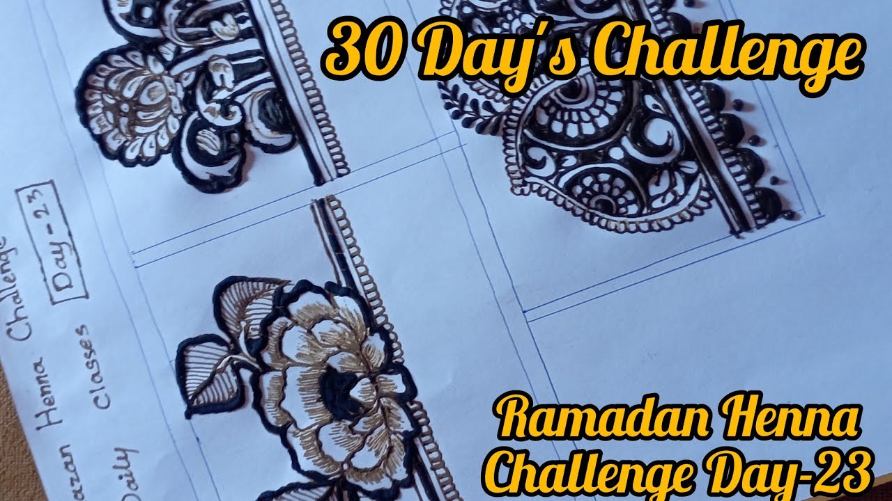 Ramadan💫 Henna challenge Day-23## How To Learn Inverse bold Floral Designs|| Mehandi by Asiya