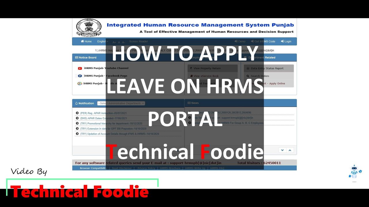 HOW TO APPLY LEAVE ON HRMS PORTAL By: Technical Foodie