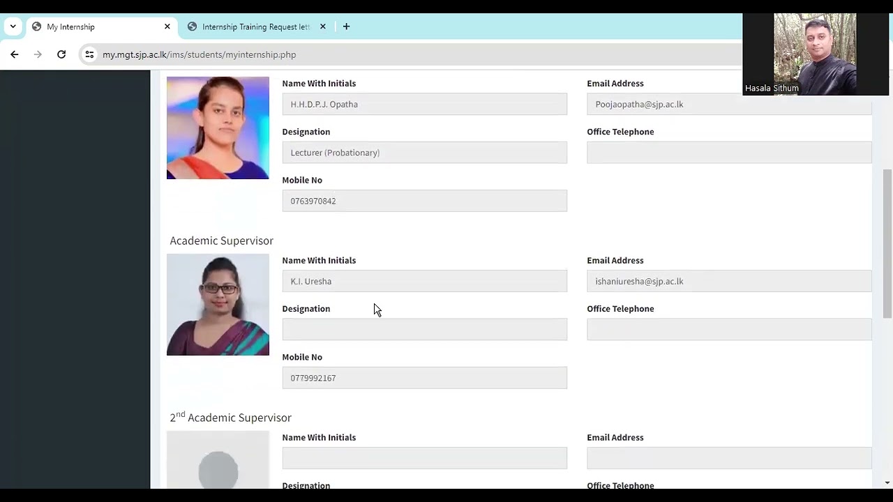 Internship Management System Student Role