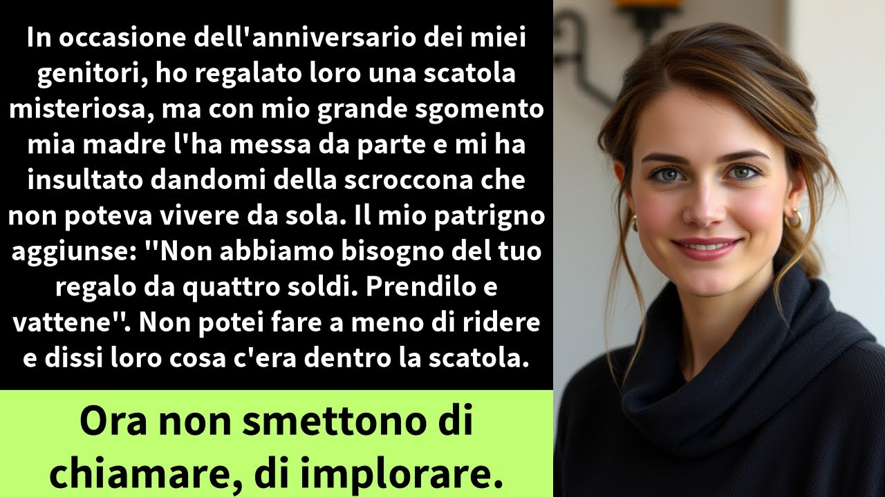 In occasione dell'anniversario dei miei genitori, ho regalato loro una scatola misteriosa,