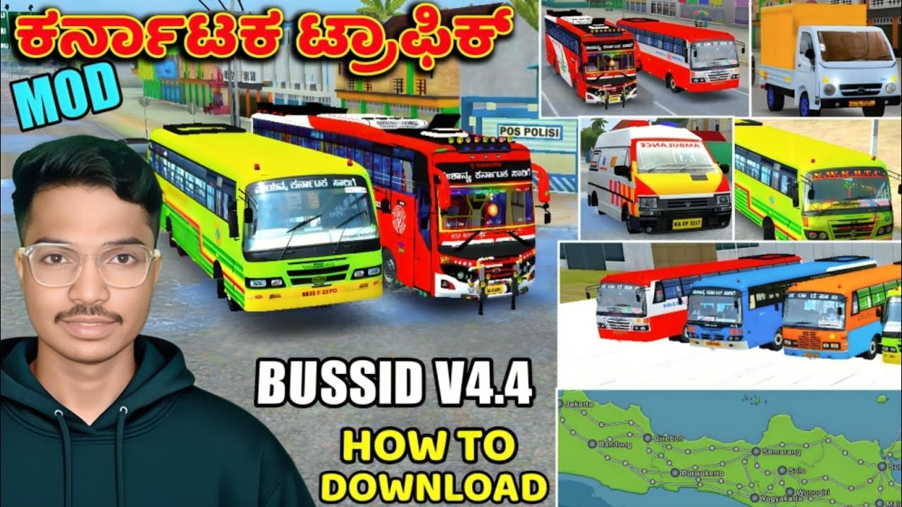 🥳V4.4 ಹೊಸ ಕರ್ನಾಟಕ ಟ್ರಾಫಿಕ್ ಮೋಡ್ ಹೇಗೆ ಹಾಕಿಕೊಳ್ಳುವುದು ಗೇಮ್ ನಲ್ಲಿ | Bus Simulator Indonesia Kannada!