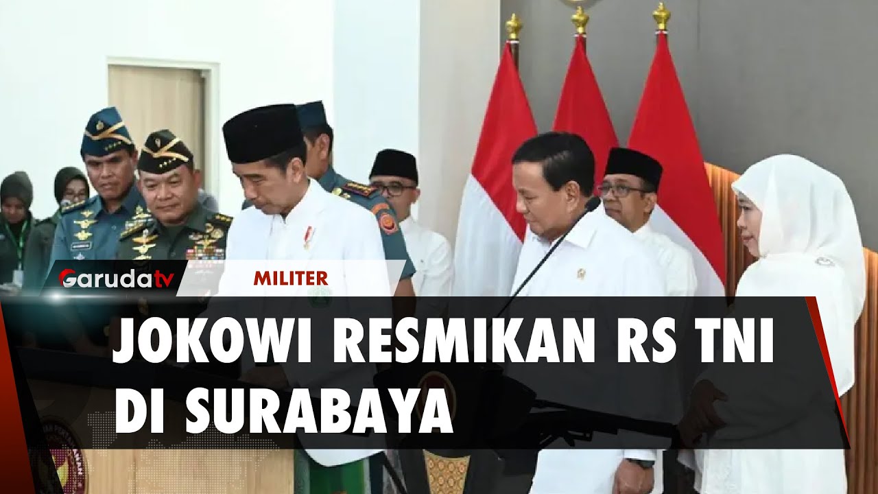 Momen Presiden Jokowi Didampingi Prabowo Resmikan RS TNI di Surabaya