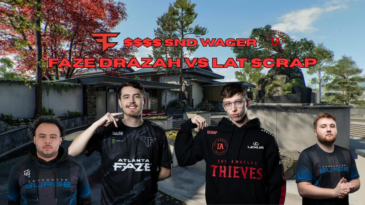 SCRAP VS DRAZAH WAGER (HEATED) | #drazah #scrap #faze #wager #lathieves