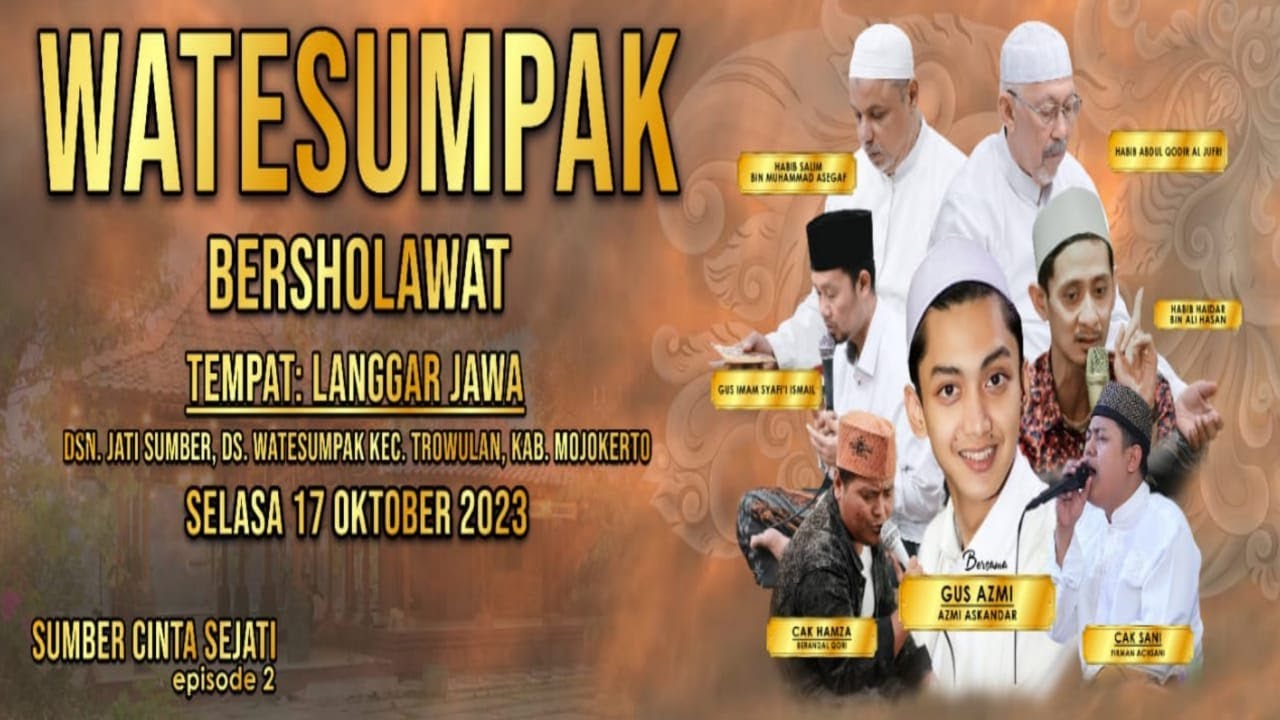 Wates Umpak Bersholawat Bersama Gus Azmi, Brandal Qori', Cak Sani, Habib Haidar & Habib Abdul Qodir