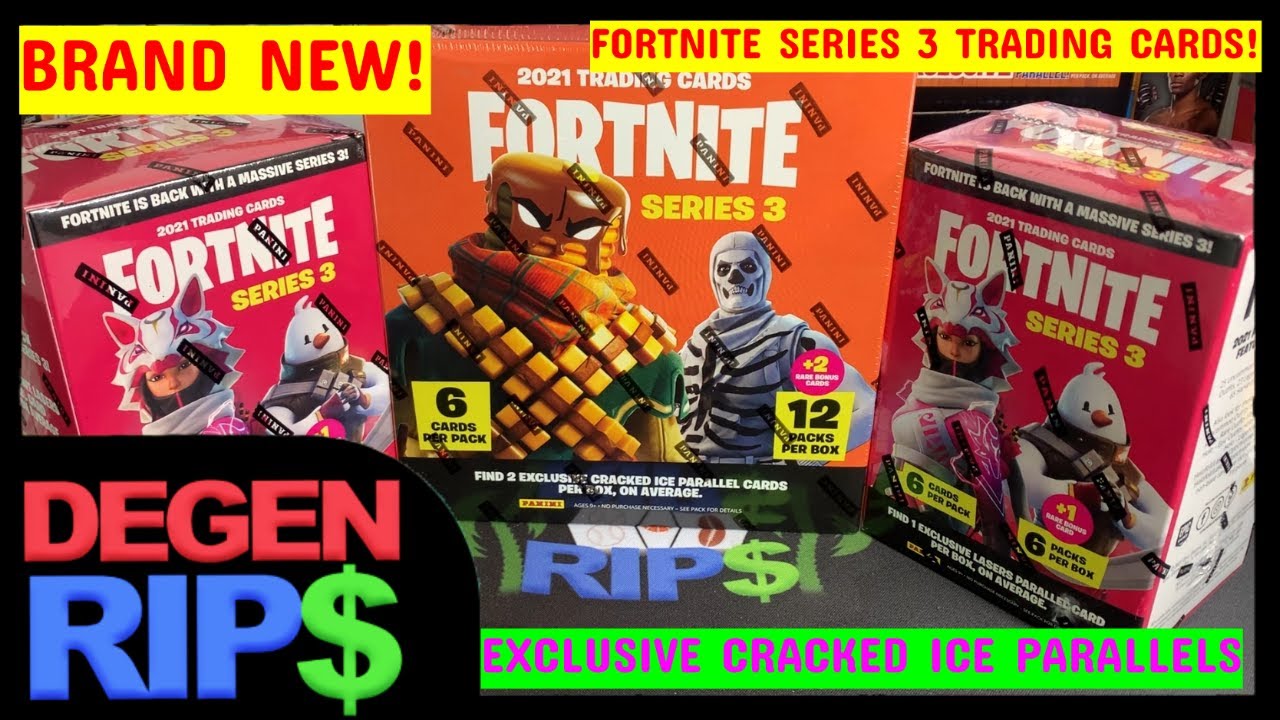 Fortnite Series 3 Blaster + Mega Box! RARE Cracked Ice Parallels! Huge Hit!