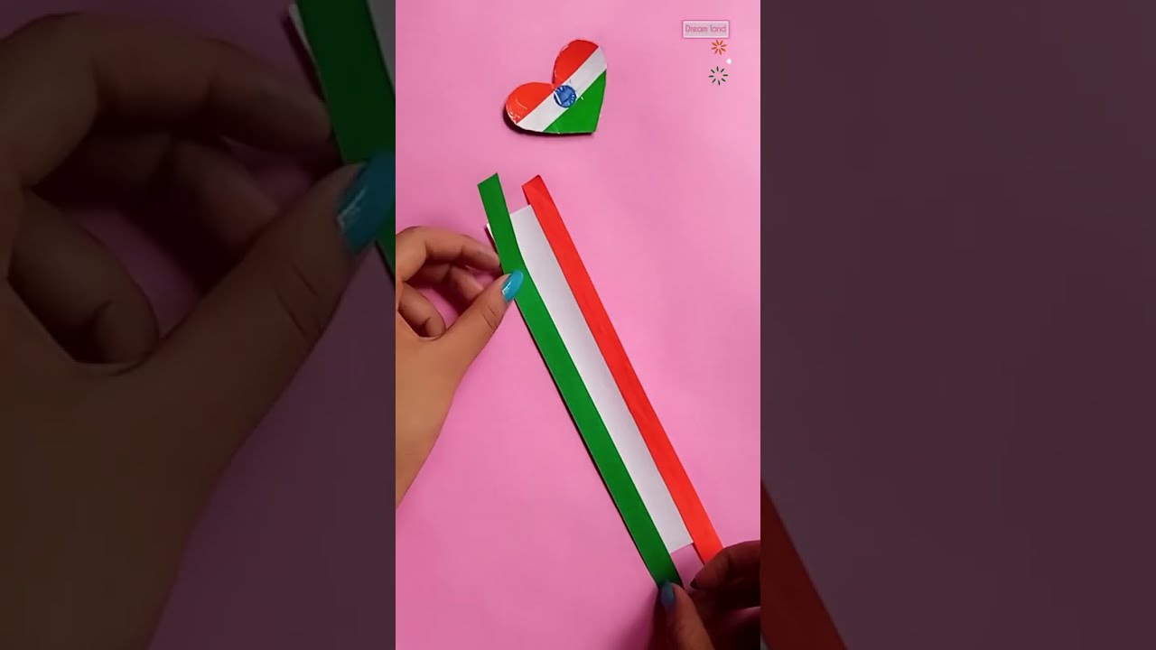 Tricolour wrist band / Independence day craft ideas / #shorts #tricolor #india #independenceday #yt