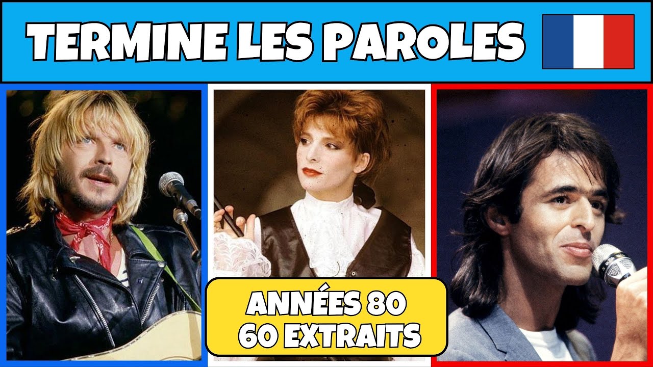 TERMINE les paroles Années 80 - De 60 extraits