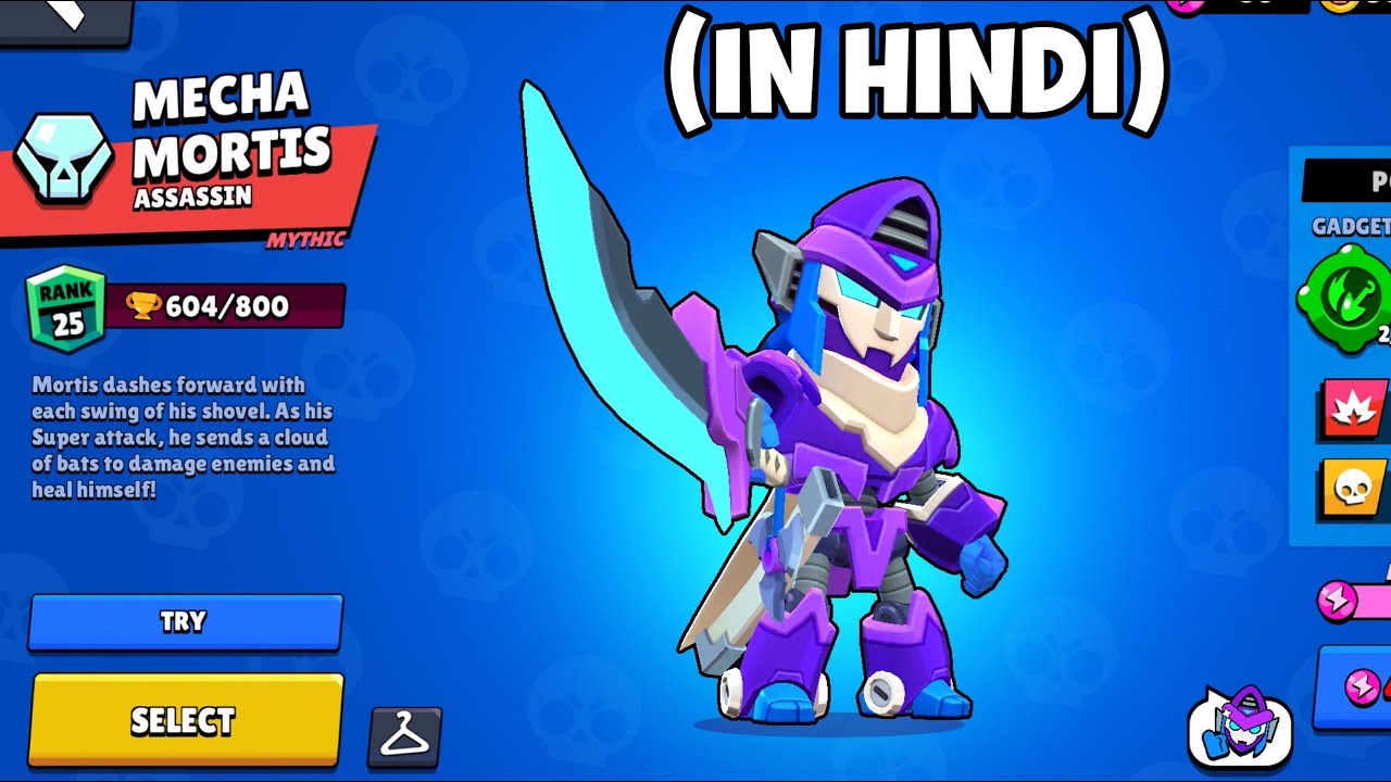 New Update & Mecha Mortis Skin Brawl Stars Gameplay in Hindi