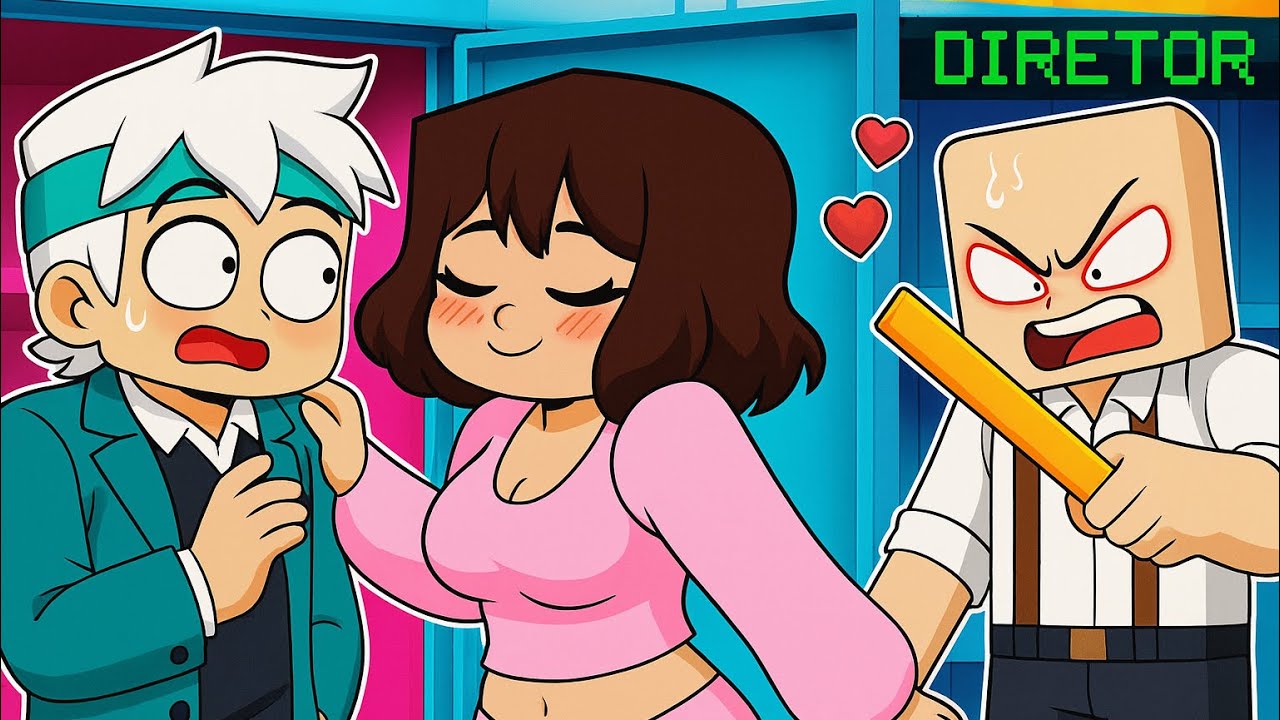 O AMOR da FILHA DO DIRETOR no Minecraft