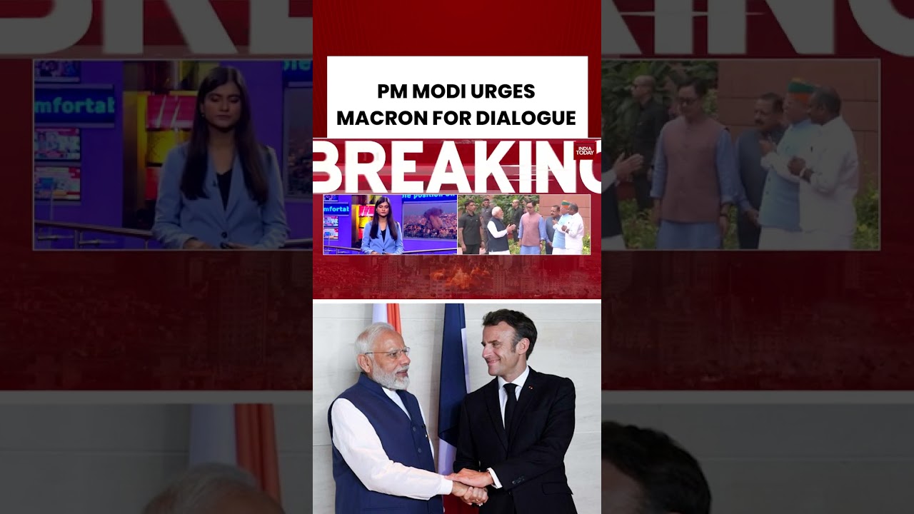 PM Modi Discusses West Asia Situation with French President Macron #israeliranwar #pmmodi #macro