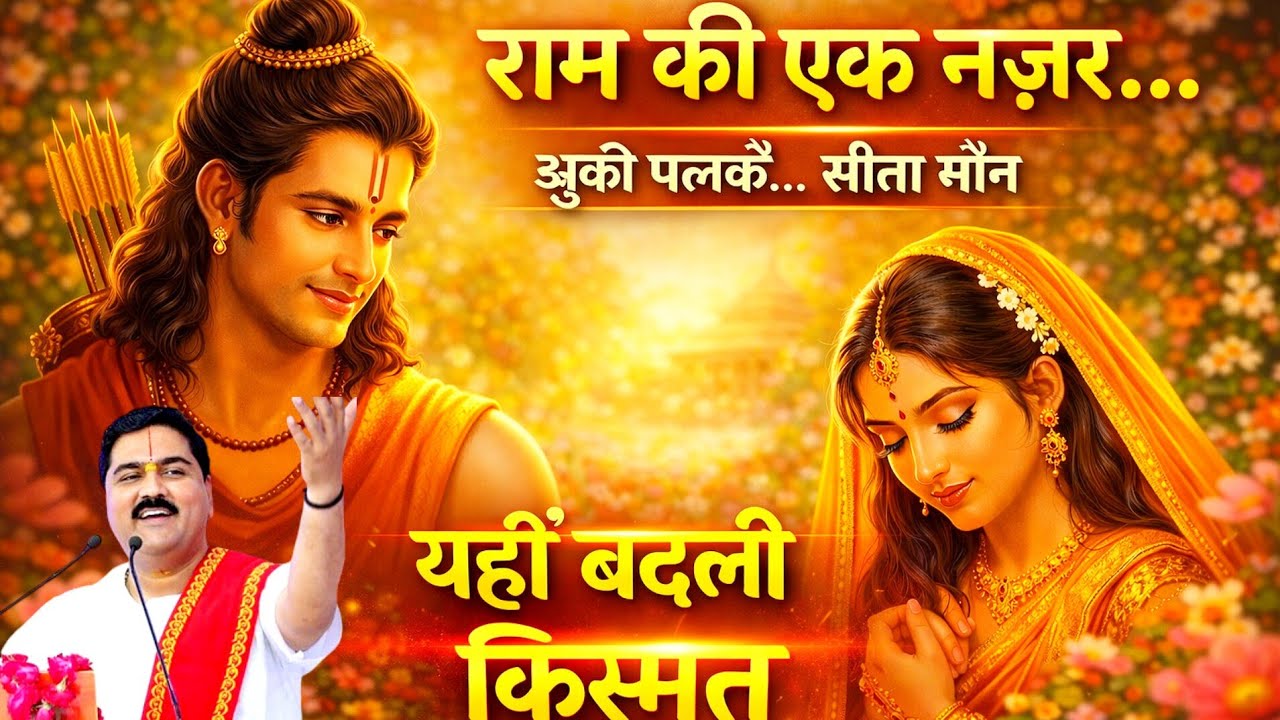 राम की एक नजर | सीता की झुकी पलके? पुष्प वाटिका मधुर रहस्य | राजन जी महाराज 