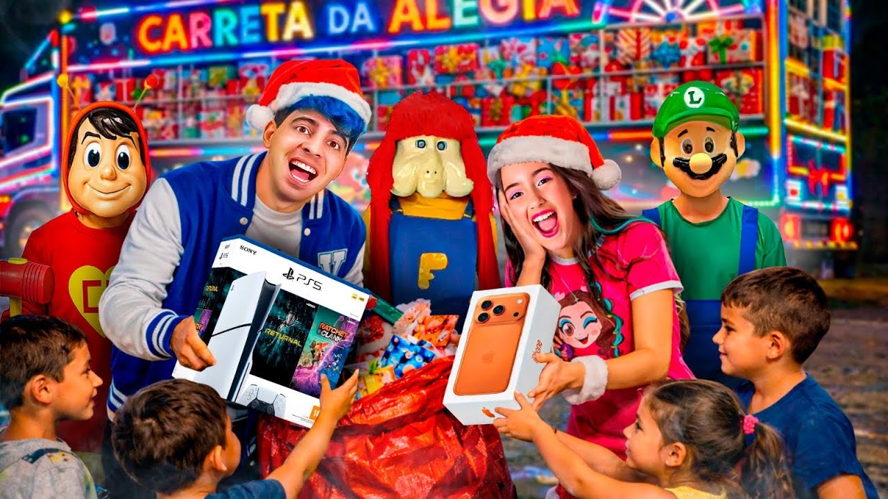DOAMOS PRESENTES NA RUA EM UMA CARRETA DA ALEGRIA NO NATAL!!