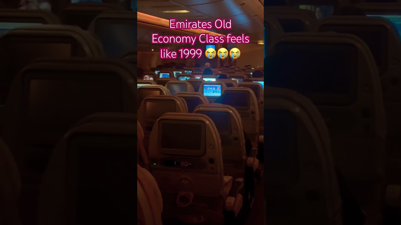 Emirates Old Economy Class feels like 1999 😭😭😭 #nostalgia #emirates #1999 #flight