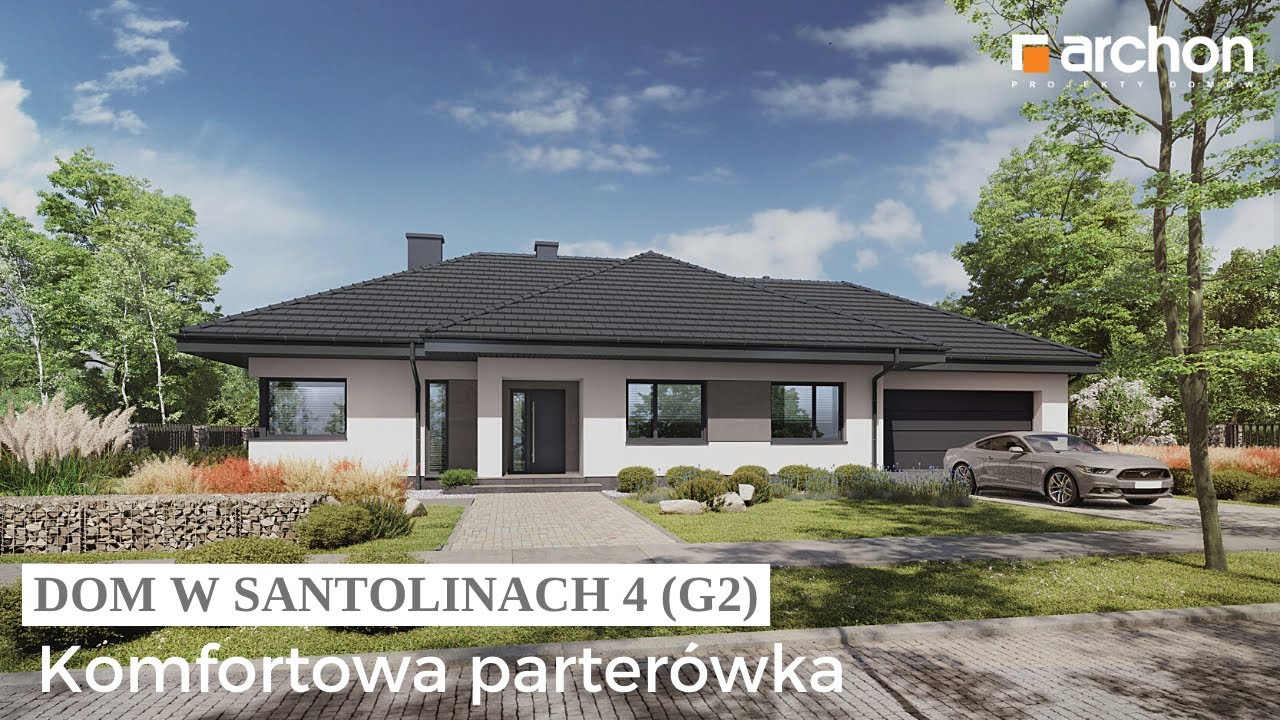 Dom w santolinach 4 (G2) &ndash; Komfortowa parter&oacute;wka I ARCHON+ Projekty Dom&oacute;w