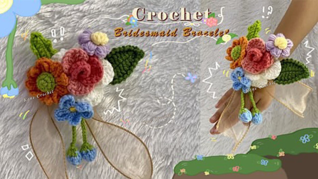 Crochet Bridesmaid Bracelet Tutorial 🌼🎀 Wedding Accessories