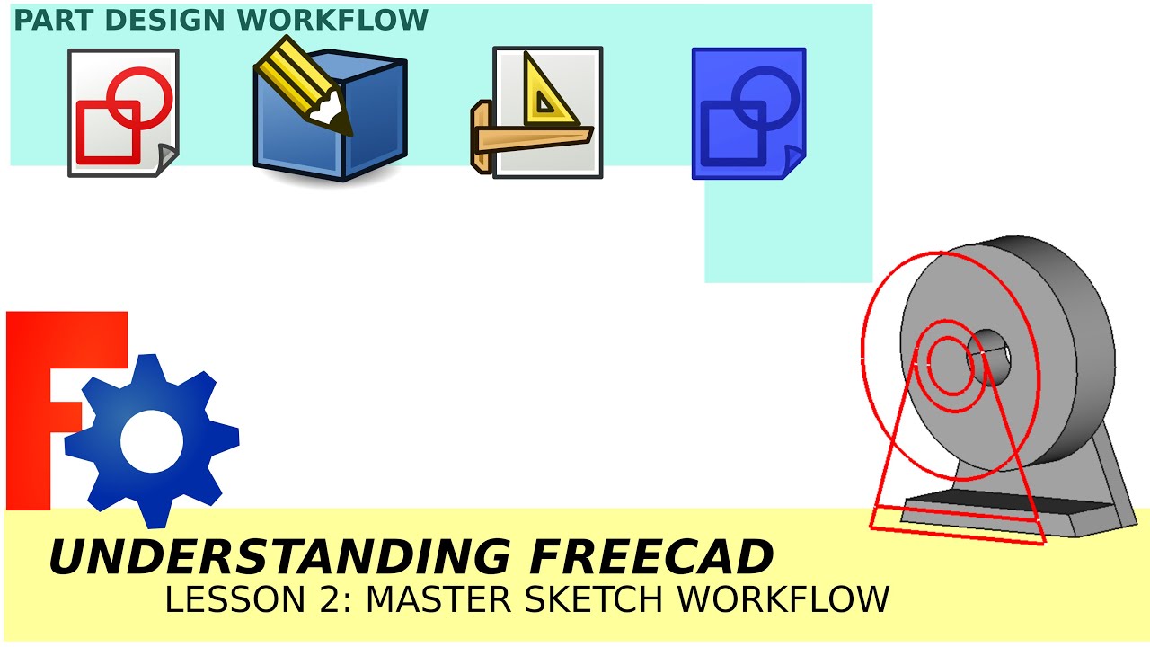 Понимание FreeCAD. Урок 2. Эскиз основного проекта детали. Параметрический многотельный проект дл...