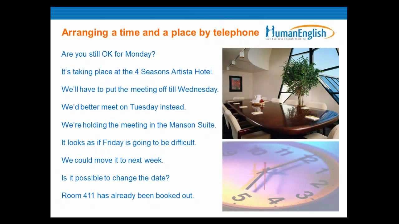 English for Meetings - Settings Things Up