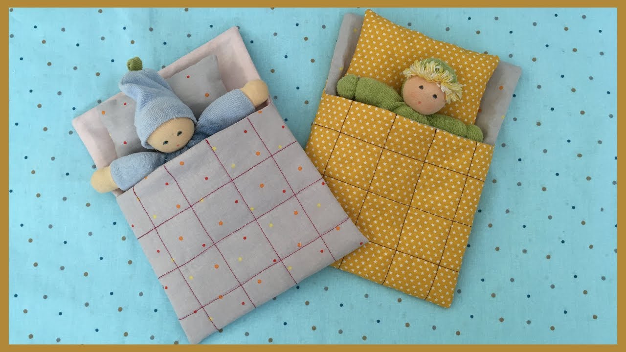 Retazos de tela / Saco de dormir para muñecas / costura facil / Puppen - Schlafsack nähen