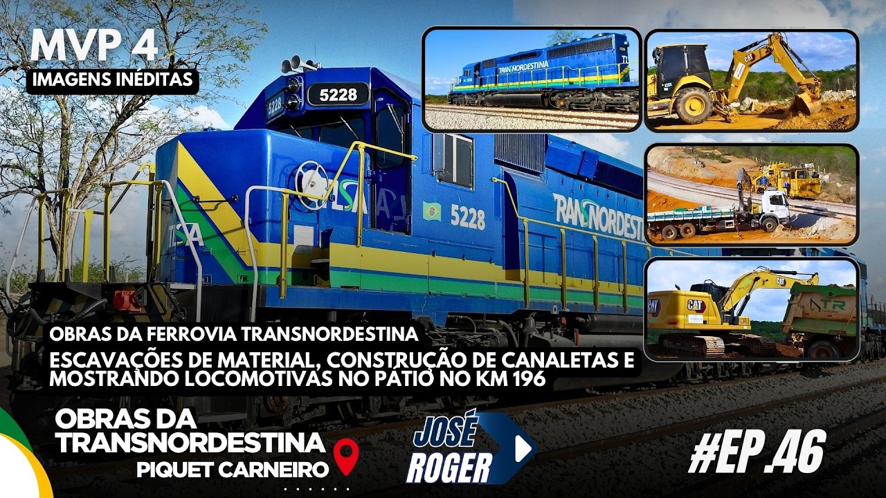 OBRA TRANSNORDESTINA, MOSTRANDO LOCOMOTIVAS NO PÁTIO E ESCAVAÇÕES EM PIQUET CARNEIROCEARÁ 11.02.2026