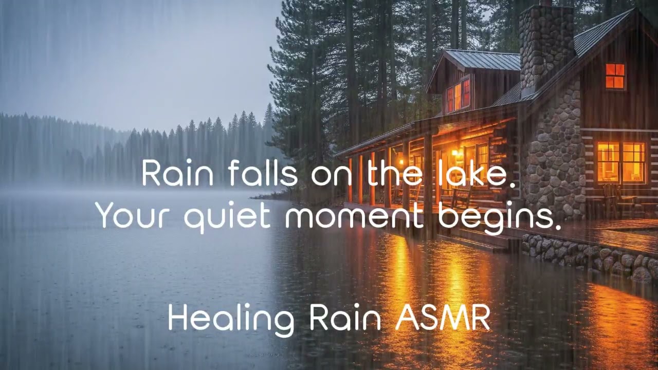 A Rainy Lake Cabin Where Time Gently Slows Down 20 #RainSounds  #HealingRain
