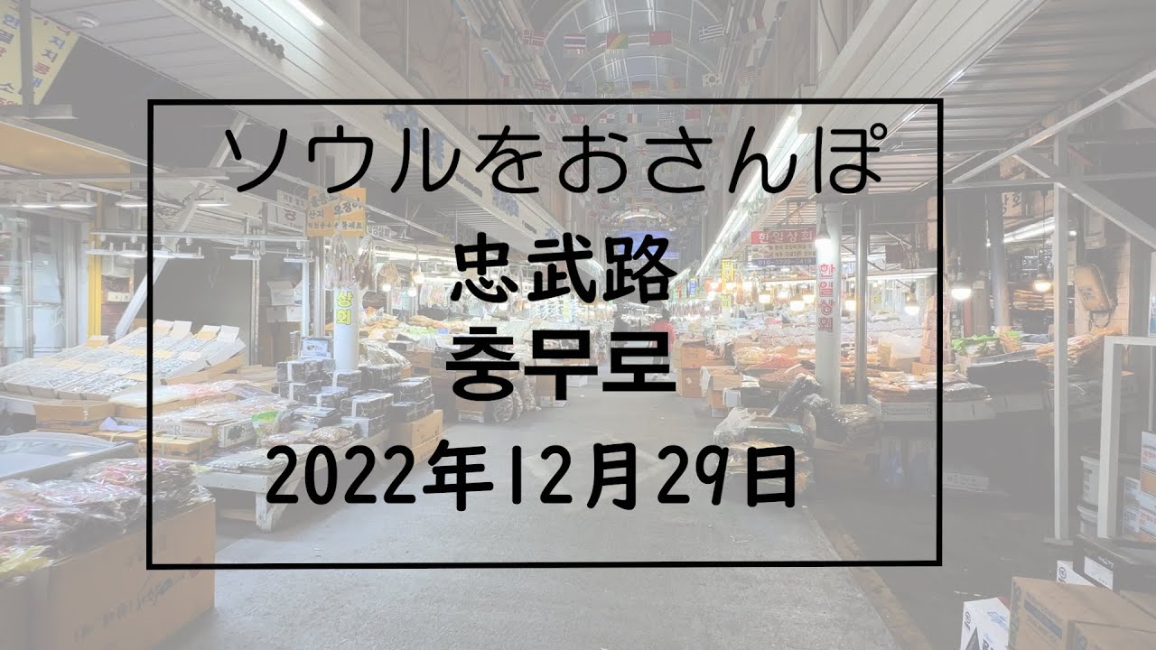 【韓国/한국】ソウルをおさんぽ vol210　2022.12.29  忠武路編      서울산책 2022.12.29 충무로