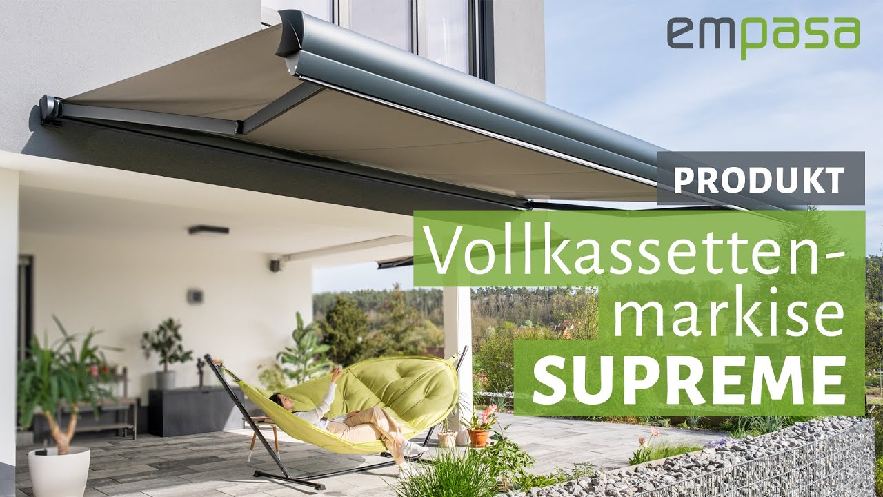 Elektrische Vollkassettenmarkise SUPREME &ndash; erstklassiger Sonnenschutz | empasa