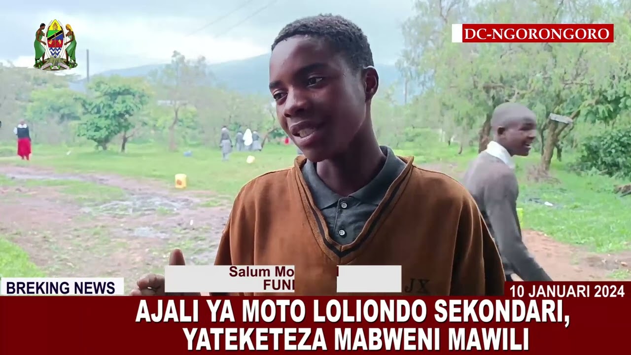AJALI YA MOTO YATEKETEZA MABWENI MAWILI SHULE YA SEKONDARI LOLIONDO