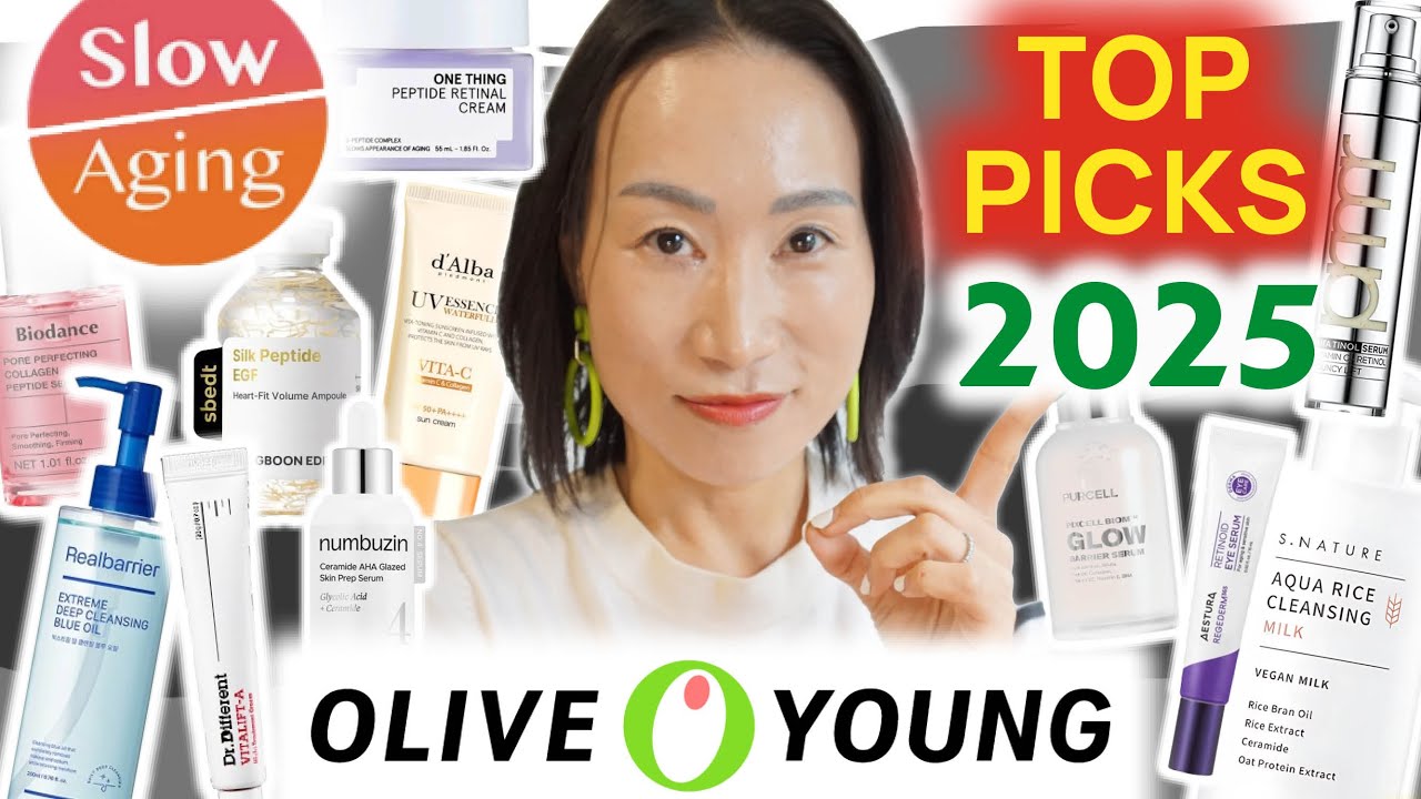 HUGE Olive Young Haul 2025  ✨ Best NEW Korean Skincare for Mature Skin Concerns