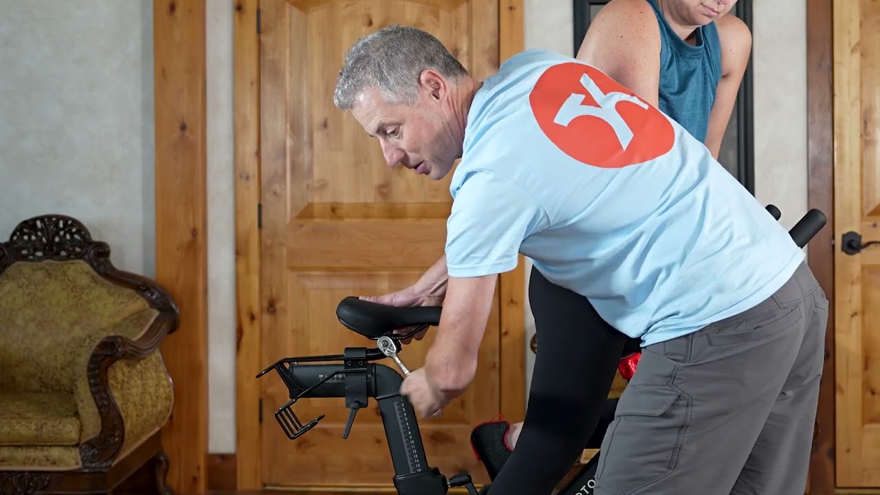 Saddle Set up on a Peloton Bike