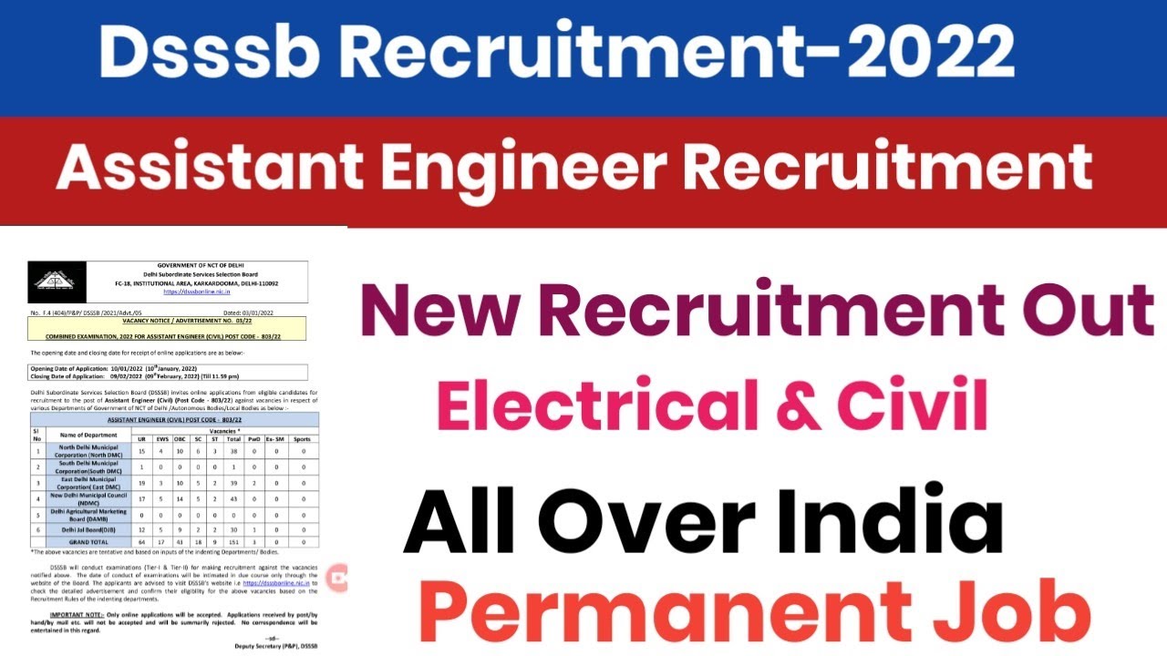 Dsssb New Recruitment Out||dsssb AE Full Notification Out||Dsssb Official Update