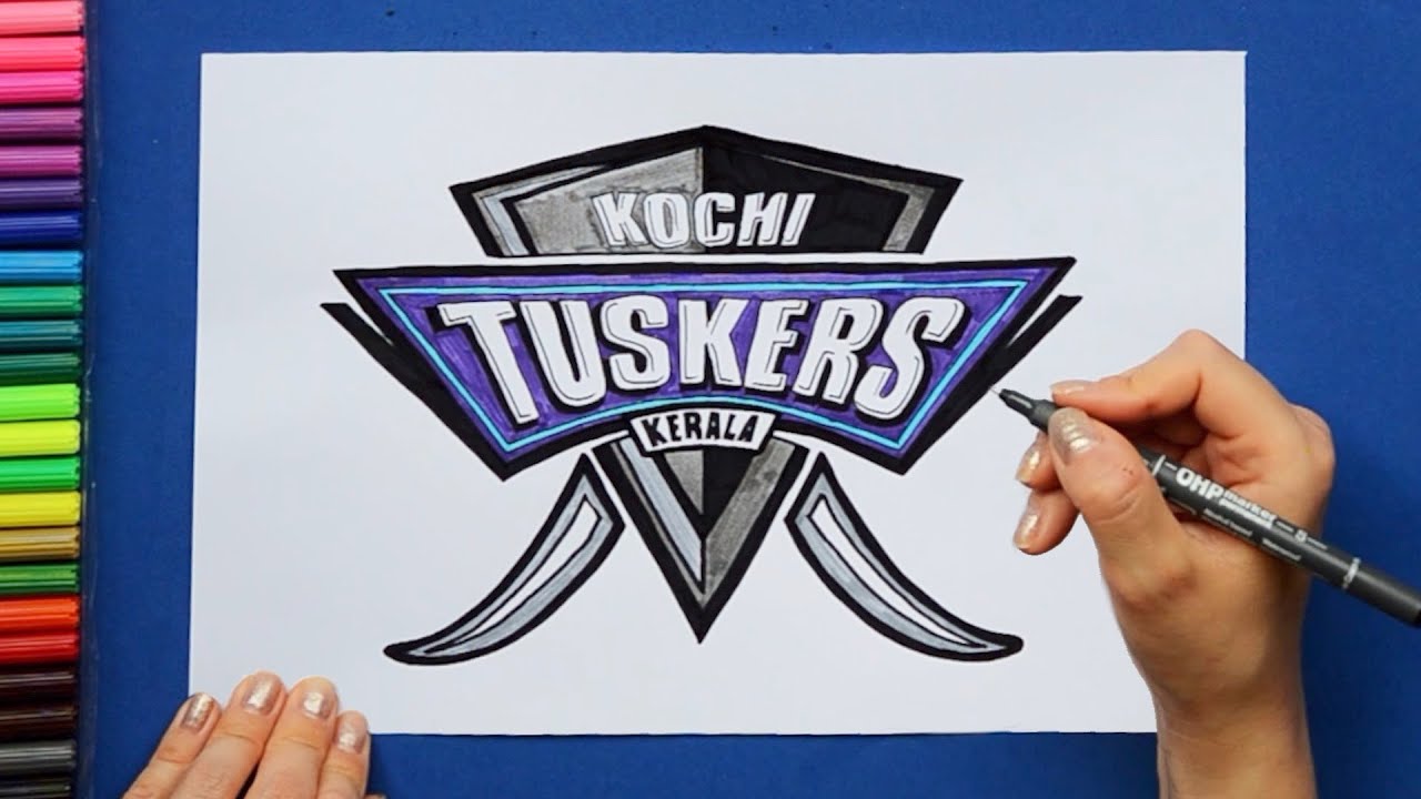 How to draw Kochi Tuskers Logo - Former IPL Team