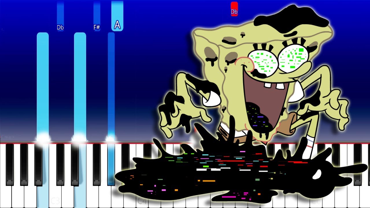 Friday Night Funkin' VS New Corrupted Spongebob High Effort Vs OG (Piano Tutorial)