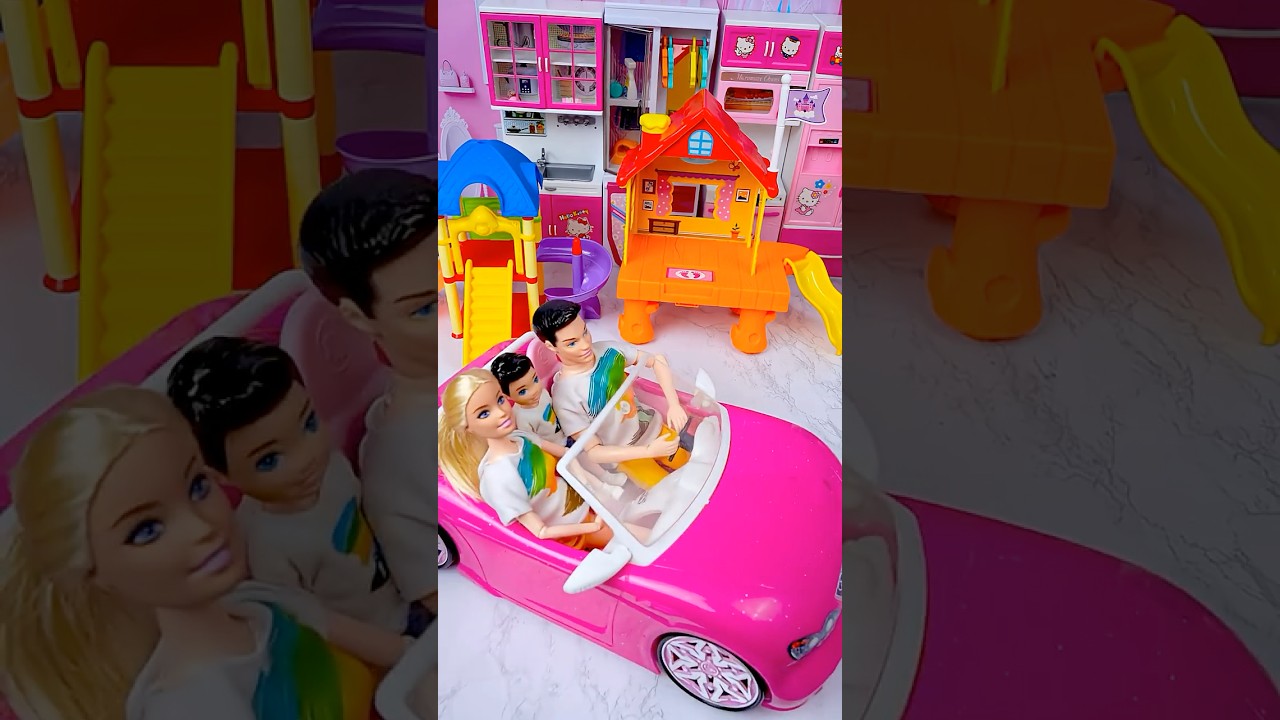 Satisfying Unboxing Barbie Princess & Slide Set Toys, ASMR Video #shorts