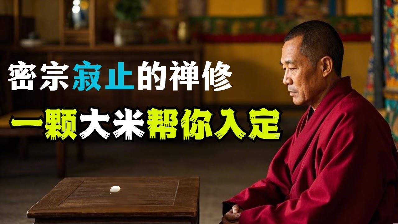 藏传佛教禅修：禅定的寂止修炼方法干货，这个几个方法人人都可以修炼！竟然用一粒大米就刻意入定！