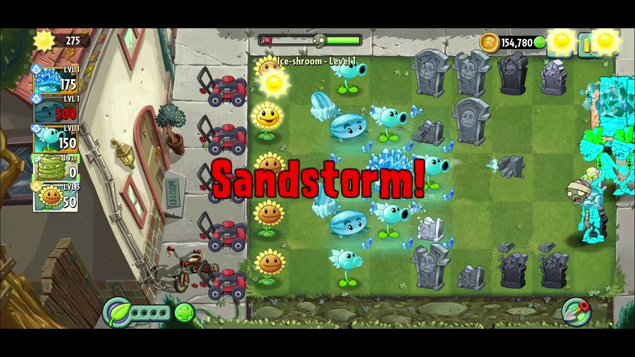 PvZ2 l Ica Shroom Level 1 l minigame l subscribe my channel and like 