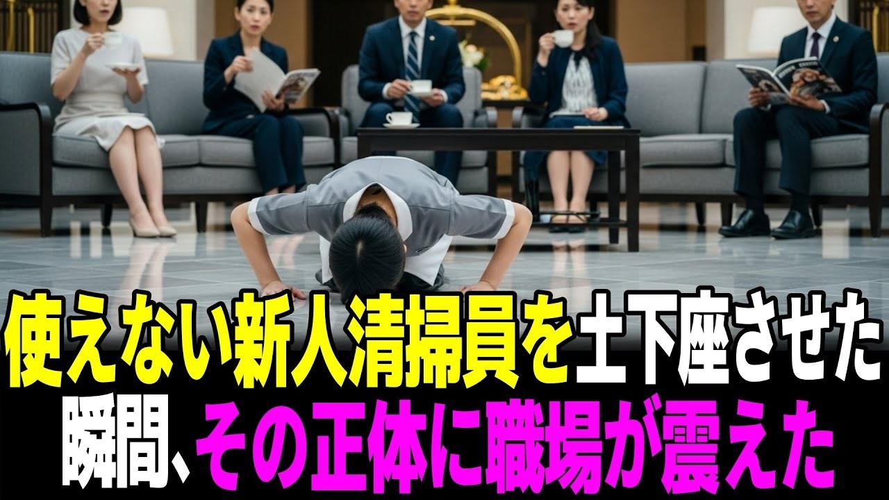 使えない新人清掃員を土下座させた瞬間、その正体に職場が震えた