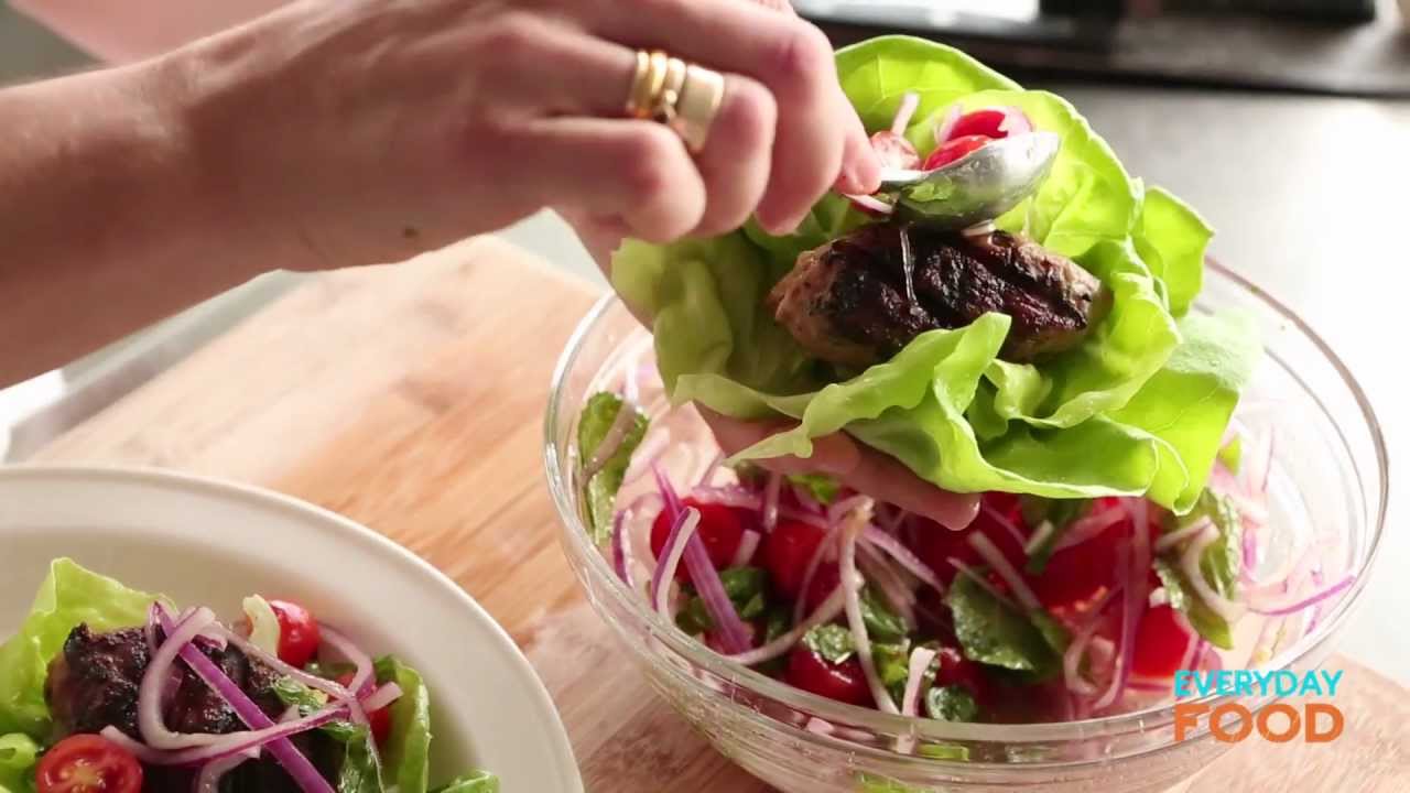 Chicken Kebabs in Lettuce Cups | Everyday Food with Sarah Carey