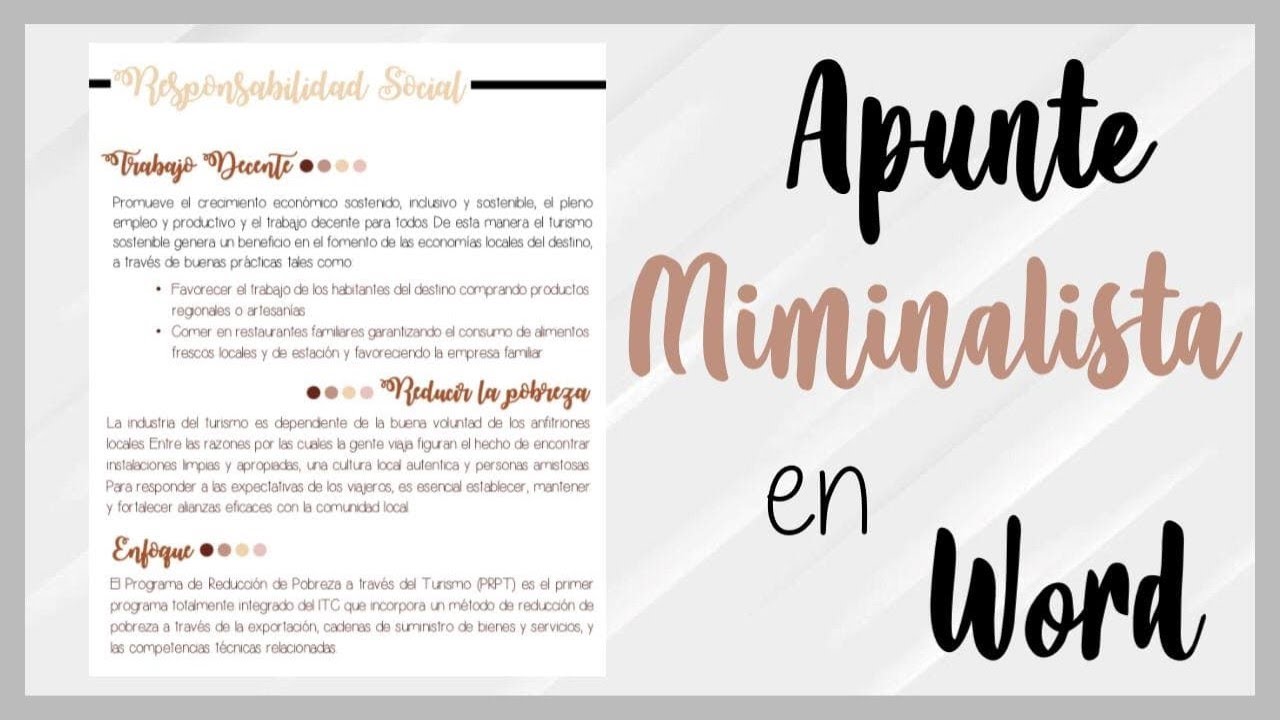 Apunte Digital Minimalista en Word