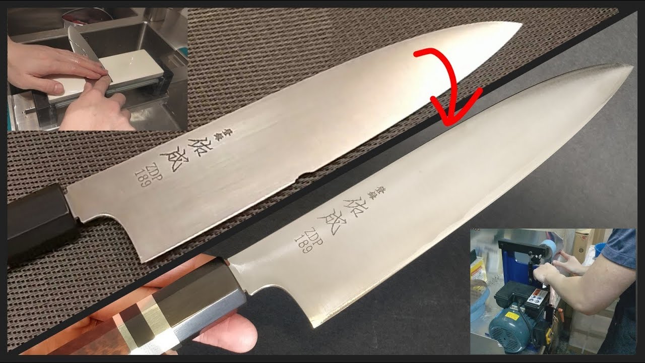 當廚刀遇上較大的崩口，該怎樣修理? 【佑成ZDP-189牛刀】